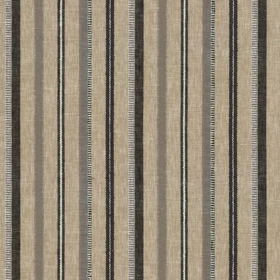 Kip Stripe in Granite, a patterned woven fabric in polyester and cotton. Ideal for drapery, pillows, bedding and light upholstery. Shop samples online